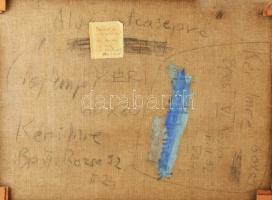 Kéri Imre (1945-): Alvó utcaseprő. Olaj, vászon, jelzett a hátoldalán, fakeretben, 60×80 cm