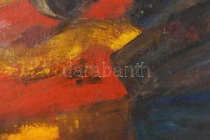 Kéri Imre (1945-): Alvó utcaseprő. Olaj, vászon, jelzett a hátoldalán, fakeretben, 60×80 cm