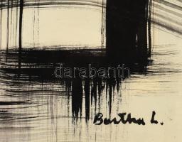 Bartha László (1908-1998): Gesztusok. Vegyes technika, papír, jelezve jobbra lent. Üvegezett fakeret...