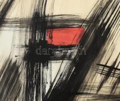 Bartha László (1908-1998): Gesztusok. Vegyes technika, papír, jelezve jobbra lent. Üvegezett fakeret...