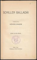 Schiller balladái. Ford.: Kőrös Endre. Závory Zoltán képeivel. Pápa, 1932, Főiskolai Könyvnyomda. Ki...