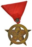 1953. "Vörös Csillag Érdemrend" aranyozott, zománcozott bronz kitüntetés mellszalagon T:AU...