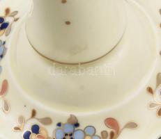 Zsolnay búzavirág mintás gyertyatartó, jelzéssel, hibátlan, m: 20,5 cm