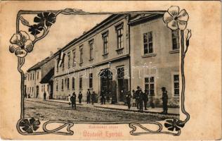 Eger, Széchenyi utca. Art Nouveau, floral (fl)