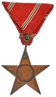 1949. "A Magyar Népköztársasági Érdemérem bronz fokozata" zománcozott bronz kitüntetés mel...