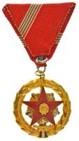 1957. "Kiváló Szolgálatért Érdemérem" aranyozott, ezüstözött, zománcozott kitüntetés mellszalagon T:AU Hungary 1957. "Distinguished Service Medal" gilt, silver plated, enamelled decoration with ribbon C:AU NMK 614.