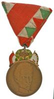 1948. 48-as Díszérem részben zománcozott bronz kitüntetés mellszalagon T:AU Hungary 1948. Medal of Honour commemorating 1848-1849 enamelled bronze decoration with ribbon C:AU NMK 528.