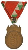 1948. "48-as Díszérem" részben zománcozott bronz kitüntetés mellszalagon T:AU Hungary 1948...