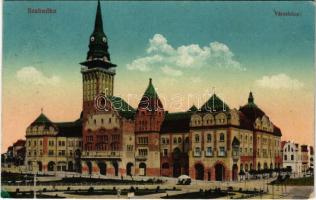 1916 Szabadka, Subotica; Városháza. Vasúti levelezőlapárusítás 8. sz. 1915. / town hall (Rb)