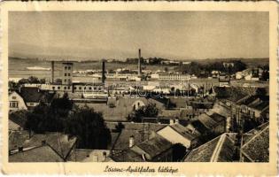 Losoncapátfalva, Opatová (Losonc, Lucenec); háttérben gyárak. Salamon Károly kiadása / factories in the background (fa)