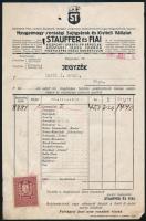 1931 Stauffer és Fiai Nyugatmagyarországi Sajtgyárak és Kiviteli Vállalat "Medve sajt" - Répcelak, Sopron fejléces számla