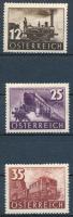 1937 100 éves az osztrák vasút sor Mi 646-648