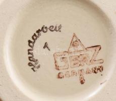 Gerz vármintás és szőlőmintás boros / bólés pohár készlet. 6 db. Jelzéssel, hibátlan, m: 9,5 cm