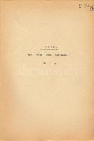 cca 1933 Pepi. Egy bécsi lány története ... I-II. köt. Gépirat. hn., én., nyn., 167+148 p. Papírköté...