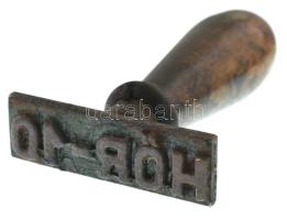 DN &quot;HÖR-10&quot; bronz pecsétnyomó véset (20x62mm)