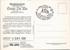 1802-2002 Manifestazione Commemorativa di Ercole del Rio. Da Guiglia Grande Maestro di Scacchi / Sak...