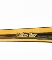 Aranyozott evőeszköz készlet. Exkluzív, 24 darabos, hat személyes, használatlan, eredeti dobozában