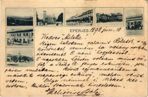 1898 (Vorläufer) Eperjes, Presov; mozaiklap / multi-view postcard (EK)