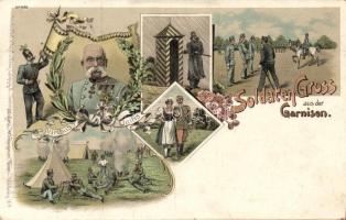 Austro-Hungarian military soldiers Litho