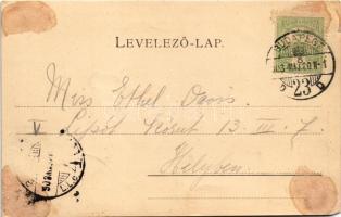 1903 Budapest XII. Svábhegy, gyógyszertár, fogaskerekű vasút sínek (EM)