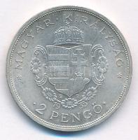 1935. 2P Ag "Rákóczi" T:AU patina Adamo P7.2