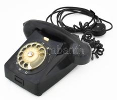 Retro fekete bakelit telefon