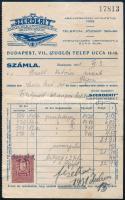 1931 Bp. VII., Szederit Parafaárúgyár R.T. fejléces számla