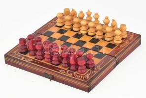Faragott fa sakk készlet 21 cm