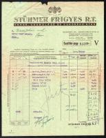 1930 Stühmer Frigyes R.T. szállító-jegy