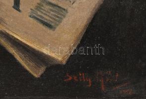 Szily jelzéssel, magyar festő, XX. sz eleje: Csendélet Regalia media szivarosdobozzal és Világ c. új...