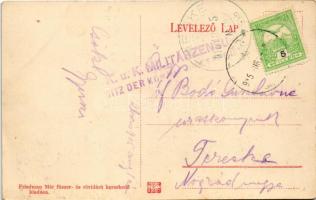 1915 Zboró, Zborov; Rákóczy féle vártemplom. Kiadja Friedman Mór / castle church + "K.u.K. Mili...