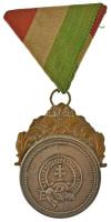 ~1930. "Magyar Kerékpáros Szövetség" kétoldalas, jelzett Ag és bronz kerékpáros díjérem füllel, "HP" beütéssel, mellszalagon (br.: ~28g/54x43mm) T:AU