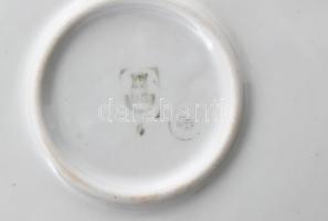 Zsolnay 4 darabos kékvirágos tálaló szett: leveskínáló + 3 kínálótál. Matricás, jelzett, kis kopássa...