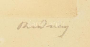 Rudnay Gyula (1878-1957): Dombos táj fákkal. Rézkarc, papír, jelzett. Lap alján további sorokkal: &q...