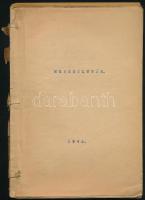 Mesedélután. hn., 1948., nyn. Papírkötésben. Teljes, de széteső állapotú erotikus, pornográf témájú gépirat.