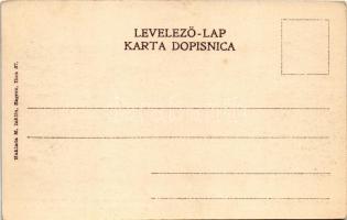 Zagreb, Zágráb; Mesnicka ulica, Kacicev spomenik / Rue Mesnicka, Monument de Kacic / street view, mo...