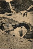 1915 Fogarasi-havasok (Fogarasi Kárpátok), Fogarascher Karpathen, Muntii Fagarasului; Bulea Wasserfall / vízesés. Fleissig Jakab és fia kiadása / waterfall (EK)