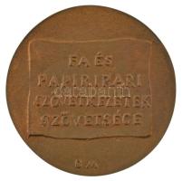 Borsos Miklós (1906-1990) DN "Fa és Papiripari Szövetkezetek Szövetsége" kétoldalas, öntöt...