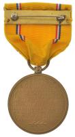 Amerikai Egyesült Államok 1941. "Amerikai védelmi szolgálat érem" bronz kitüntetés mellsza...