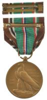 Amerikai Egyesült Államok 1942. "Európai, afrikai és közel-keleti hadszíntér érem" bronz k...