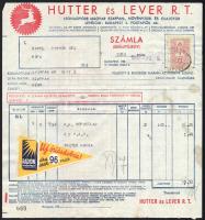 1938 Bp., Hutter és Lever R.T. fejléces számla