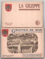 5 db RÉGI belga város képeslap sorozat és leporello