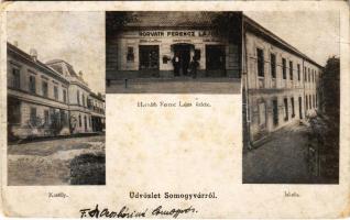 1940 Somogyvár, Széchenyi kastély, Iskola, Horváth Ferenc Lajos üzlete (EB)