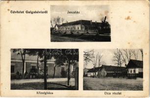 1916 Galgahévíz, Jencs-ház, Községháza, utca részlet (fl)