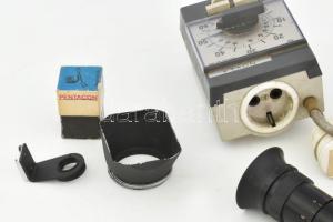 Fényképezés tétel: labor óra, prizma, exponáló zsinór, vakucsatlakozó, szemvédő, optikavédő, jó álla...