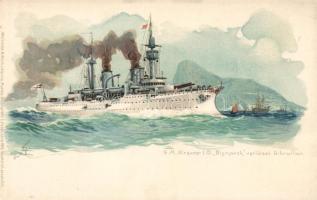 S.M.S. Bismarck Meissner & Buch Litho (Rb)