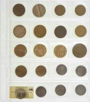 20db-os csehszlovák és szlovák telefonérme, bárca és éremtétel műanyag berakólapon T:vegyes
20pcs C...