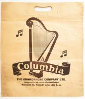 cca 1930 Columbia. The Gramophone Company LTD. Papír reklámszatyor, hajtott, 39x34 cm
