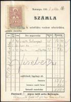 1938 Battonya, Első Battonyai Seprő- és Kefegyár fejléces számla / Levelezőlap