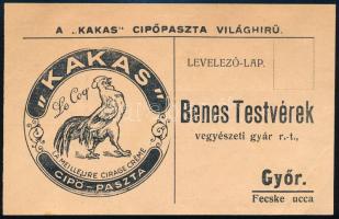 cca 1930 Benes Testvérek Vegyészeti Gyár R.T., Győr levelezőlap